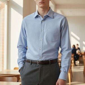 Bachrach Sky Blue Dress Shirt for Men